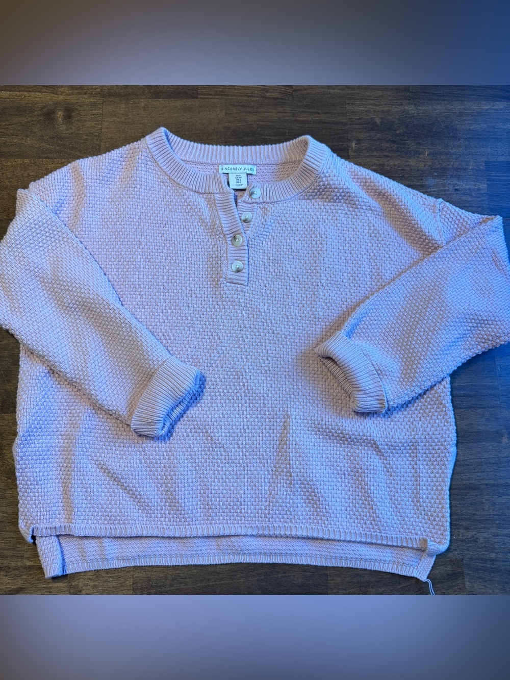 Sincerely Jules women’s dusty pink knit sweater
